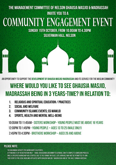 Community Engagement Event — Ghausia Masjid & Madrassah