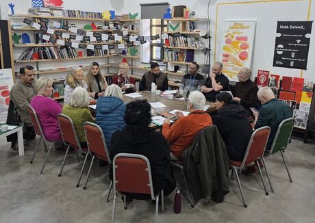 Roundtable meeting at the In-Situ art space